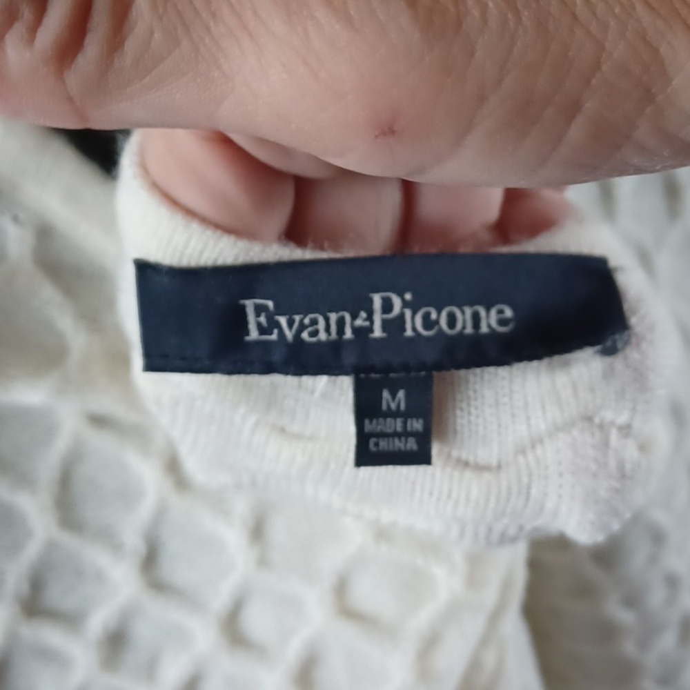 Evan-Picone Cream Textured Sweater - Picture 6 of 8